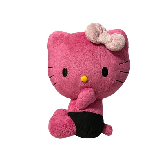 Sanrio Hello Kitty Plush Hot Pink Cat Blowing Kisses Kitty Stuffed Animal 10 in - Picture 1 of 12